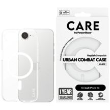 CARE by PanzerGlass Flagship Urban Combat White MagSafe iPhone 16e Case - Clear