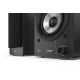 14. Sharp Bookshelf Speakers 2-Way Black Wired and Wireless 60W