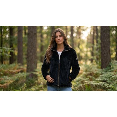 7. Geographical Norway TOFURE BLACK DB LADY 0124 Women's Fleece Jacket (WZ8142F/GN-BLACK)