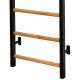 17. WOODEN AND METAL GYMNASTIC WALL BAR WITH METAL BAR BENCHK 721B