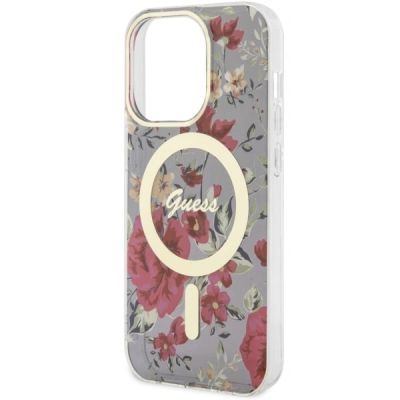 10. Guess GUHMP14LHCFWSA iPhone 14 Pro 6.1" green/khaki hardcase Flower MagSafe