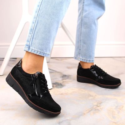 6. Filippo W PAW467 black leather wedge shoes