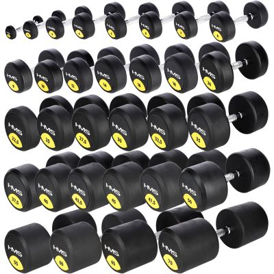 4. Rubber-coated dumbbell 9kg HMS HG PRO 9