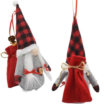 4. DECORATIVE SANTA CLAUS WITH GIFT BAG 20CM GIRL