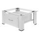 4. Maclean Washer/Dryer Stand with Drawer, Max Load 150kg, White, MC-117 W