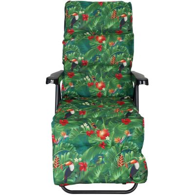 5. GARDEN CHAIR WITH FOOTREST 57x83x106CM FLOWER