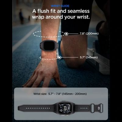 5. Spigen Liquid Air Pro Strap for Apple Watch Ultra 49mm - Black