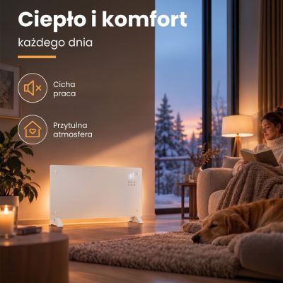 16. Extralink Smart Glass Heater 2000W | White