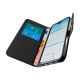5. Puro Wallet Stand Case for iPhone 17 Air made of eco-leather, with a flap, wallet and stand function - black