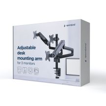 GEMBIRD ADJUSTABLE DESK ARM/MOUNT FOR 3 MONITORS 17-27, VESA 100X100MM, UP TO 7 KG