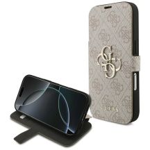 Guess Book 4G Metal Logo Case for iPhone 18 Pro / 17 Pro - Pink