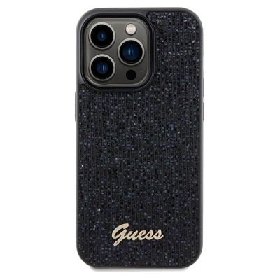 3. Guess Disco Metal Script case for iPhone 14 Pro - black