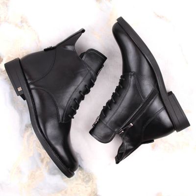 12. Lace-up and zipper ankle boots Potocki W WOL171B black