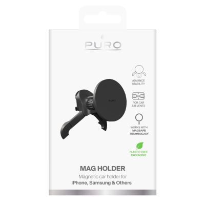 3. Puro Adjustable Car Holder, MagSafe Compatible - Black