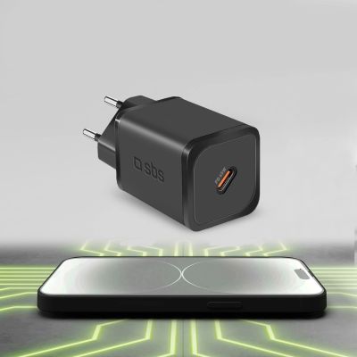 7. SBS TETRGAN1C45W 45W GaN USB-C Wall Charger with Power Delivery - Black