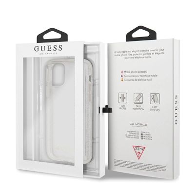 7. Guess GUHCN58PCGLSI iPhone 11 Pro silver/silver hard case Glitter