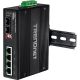 6. TRENDnet TI-UPG62 Switch - Unmanaged - 4 x 10/100/1000 (PoE+) + 2 x Gigabit SFP - DIN rail mountable, Wall mountable - PoE+ (240W) - DC