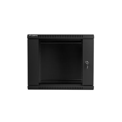 5. Lanberg WF01-6409-10B single-section cabinet (9U; 502mm / 600mm / 450mm; wall-mounted; Glass; 19''; black)