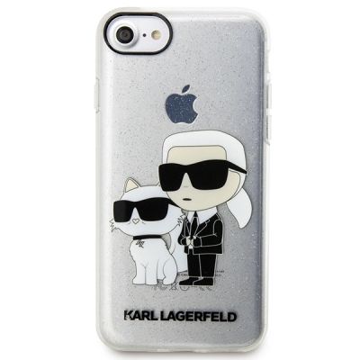 5. Karl Lagerfeld KLHCI8HNKCTGT iPhone 7/8/ SE 2020 / SE 2022 transparent hardcase Gliter Karl&Choupette