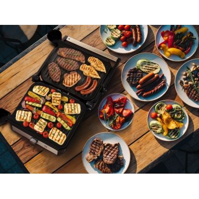 14. ELDOM CONTACT GRILL GK200 2000W, TEMPERATURE CONTROL, TWO FAT CONTAINERS, PLATES WITH NON-STICK COATING