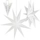8. PAPER DECORATION STAR 45CM 9 ARMS WHITE