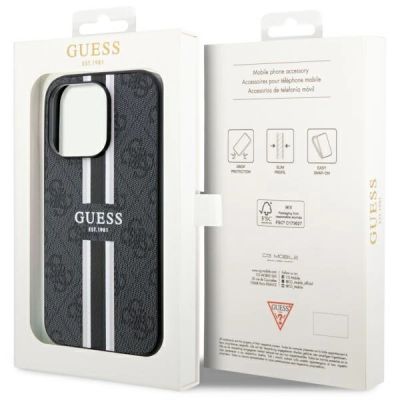 8. Guess GUHMP14LP4RPSK iPhone 14 Pro 6.1" black/black hardcase 4G Printed Stripes MagSafe