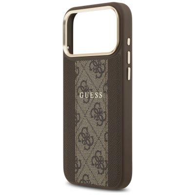 6. Guess 4G Stripe MagSafe case for iPhone 17 Pro Max - brown