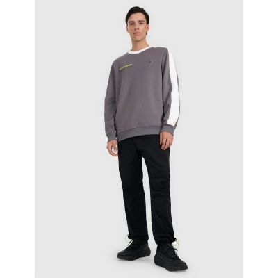 4. Men's sweatshirt without zipper, without hood, 4F 4FRAW25TSWSM2457-23S