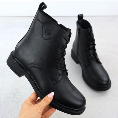 9. Sergio Leone BT25172-S Women’s Black Insulated Leather Worker Boots