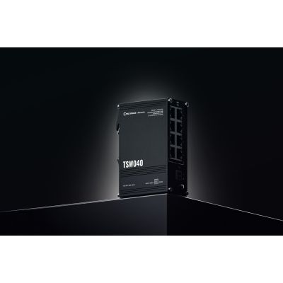 8. Teltonika NETWORKS TSW040 8-Port PoE+ Switch Unmanaged Fast Ethernet (10/100) PoE Support Black