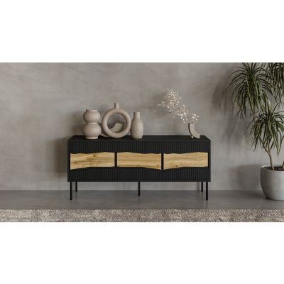 6. INSERTO 3D TV cabinet 143.5x40x61.5 black + LED