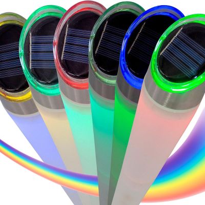 3. SOLAR LAMP PATHWAY 4LED 2 COLORS 32.5CM