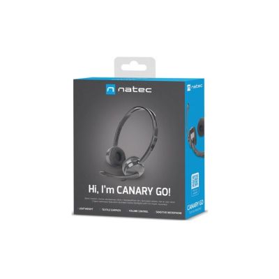 5. NATEC CANARY GO ON-EAR HEADPHONES WITH MICROPHONE (1X MINIJACK 4-PIN) NSL-1665