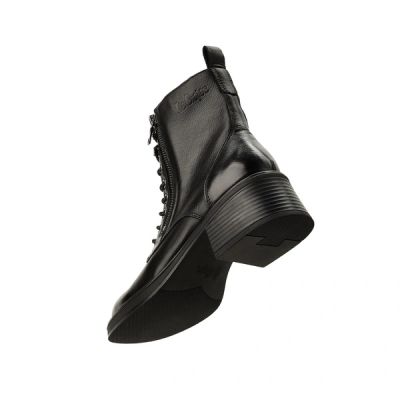5. Lee Cooper women's shoes ankle boots black zipper ankle boots natural leather