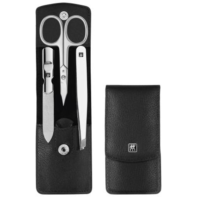 Zwilling Classic Inox Travel Set – Leather Case, 3 Pieces – Black