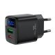 5. Acefast A116 GaN PD 35W USB-A USB-C Wall Charger with Display - Black