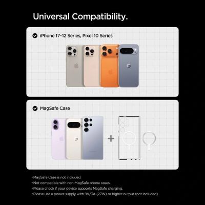 7. Spigen EV15MAQ Essential Qi2 MagSafe Car Air Vent Holder - Black