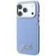 2. Karl Lagerfeld Saffiano Small Script Metal Logo MagSafe Case for iPhone 17 Pro Max / 18 Pro Max - Light Blue