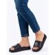 5. Women's pool beach flip-flops on a platform, black Big Star TT274A043