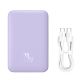 5. Baseus Magnetic Mini Inductive Powerbank 10000mAh 20W - Purple + USB-C - USB-C Cable