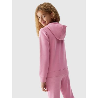 Girls' sweatshirt with a hood, 4F Junior