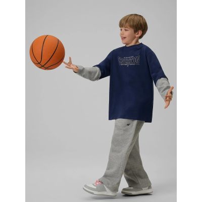 5. Loose longsleeve with print for boys 4F 4FJRSS26TLONM631-31S