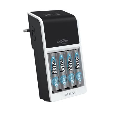 9. Ansmann Comfort Plus charger with 4x AA2100 rechargeable batteries 1001-0094-01