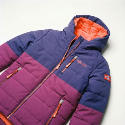 3. Trollkids Kids Hemsedal Snow Jacket XT insulated waterproof purple winter jacket (513-154)
