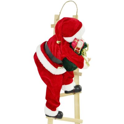 4. DECORATIVE SANTA CLAUS ON A LADDER 65CM