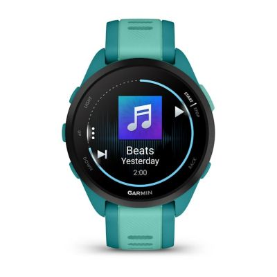 4. Garmin Forerunner 165 Music AMOLED 43mm Turquoise Aqua Sports Watch
