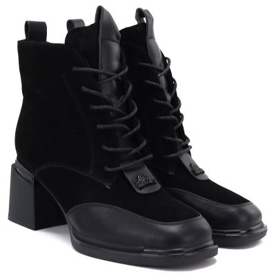 4. Women’s black suede leather ankle boots Artiker 59C0116