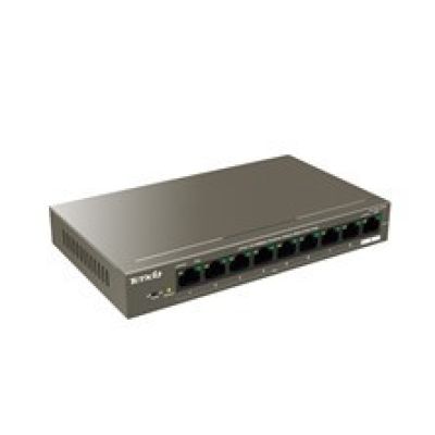 7. Tenda TEF1109P-8-102W Fast Ethernet (10/100) Network Links Support PoE Metallic