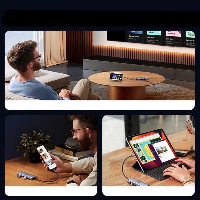 9. Ugreen USB-C 10in1 hub USB-C HDMI Ethernet USB-A 5GB/s SD/TF minijack - gray