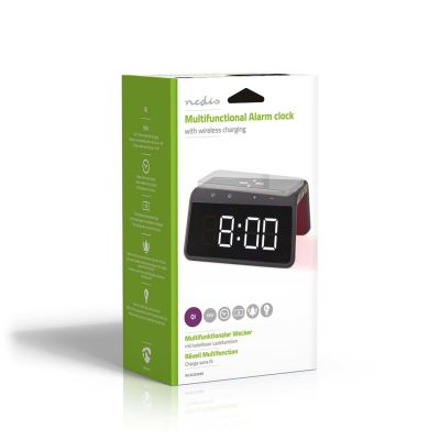 11. Nedis WCACQ30BK Alarm Clock Digital Alarm Clock Black